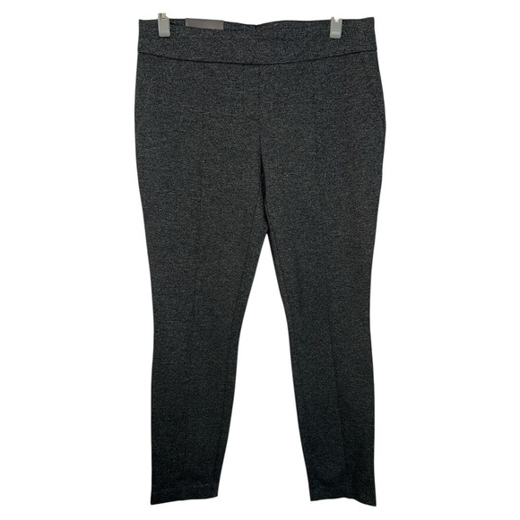 Hilary Radley Charcoal Ponte‎ Knit Slim Leg Pants Womens Large Stretch Workwear - Picture 3 of 8